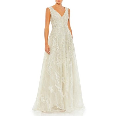 Женское длинное вечернее платье Mac Duggal с украшением BHFO 8095