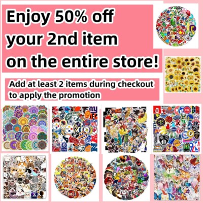 50 Pcs Pack Bulk Stickers Skateboard Bomb Luggage Laptop Phone Car Vinyl Decals