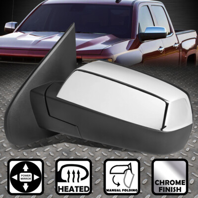ДЛЯ 14-18 CHEVY SILVERADO/GMC SIERRA С ЛЕВЫМ ПРИВОДОМ + ХРОМИРОВАННОЕ БУКСИРОВОЧНОЕ ЗЕРКАЛО С ПОДОГРЕВОМ