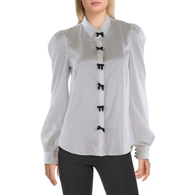 Женская плиссированная рубашка на пуговицах Generation Love Womens Arly White, S BHFO 2756