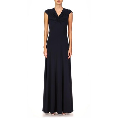 

Halston Womens Scarlet Cap Sleeve V-образным вырезом Maxi Evening Dress Gown BHFO 2678
