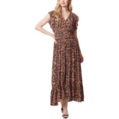 

Женская рубашка Jessica Simpson Geri с цветочным принтом и завязками спереди BHFO 0158, Garden escape/black