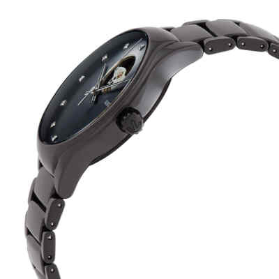 Pre-owned Rado True Round Secret Diamonds Automatic Black Dial Unisex Watch R27107732