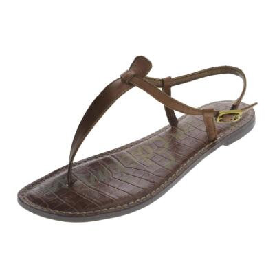 Женские босоножки-стринги Sam Edelman Gigi коричневого цвета, средний размер 5,5 (B,M), BHFO 4016