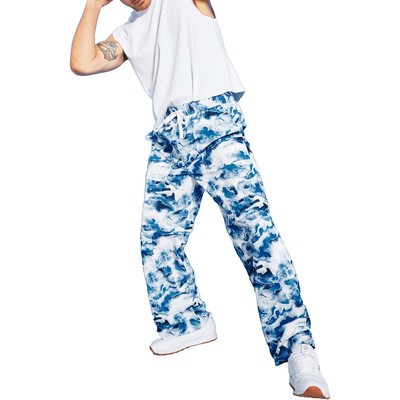 

Мужские широкие брюки свободного кроя с камуфляжным принтом Royalty By Maluma BHFO 3525, Blue camo, 921P234