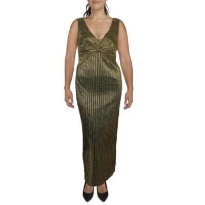 Женское длинное макси-платье полуприлегающего силуэта в стиле металлик BHFO 8254