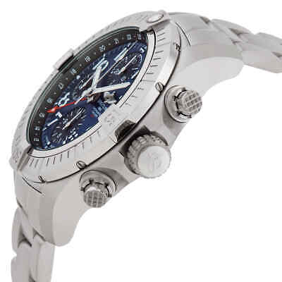 Pre-owned Breitling Avenger Chronograph Gmt Automatic Blue Dial Men's Watch A24315101c1a1