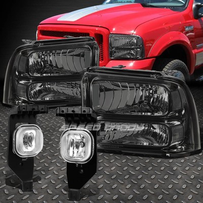 ФАРА С ДЫМЧАТЫМИ ЛИНЗАМИ + ПРОЗРАЧНАЯ ПРОТИВОТУМАННАЯ ФАРА ДЛЯ 05-07 FORD SUPER DUTY EXCURSION L+R