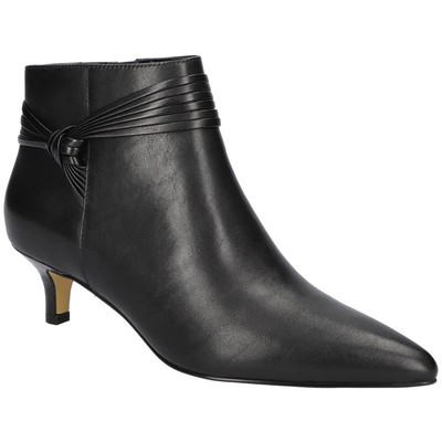 Bella Vita Womens Jani Black Leather Booties Shoes 10 Medium (B,M) BHFO 6682