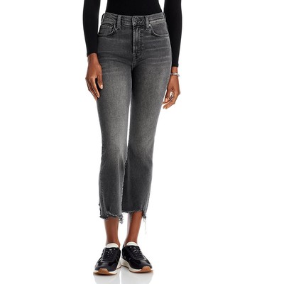 7 For All Mankind Женские серые укороченные джинсы с завышенной талией и необработанным низом 27 BHFO 3331