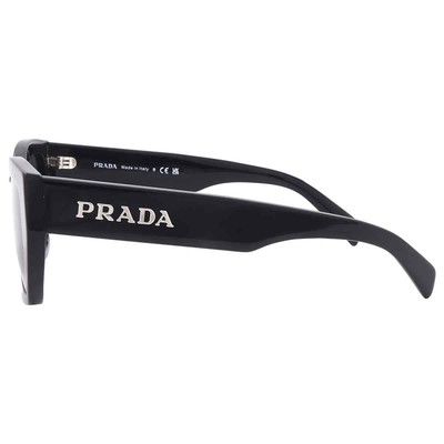 Pre-owned Prada Grey Cat Eye Ladies Sunglasses Pr A09s 1ab5s0 53 Pr A09s 1ab5s0 53 In Gray