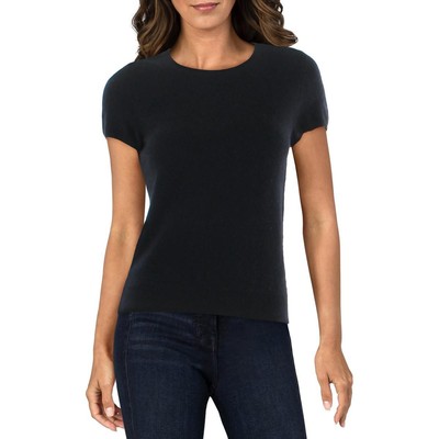 Женская черная вязаная шапочка с круглым вырезом и длинными рукавами под частную марку, топ-свитер XS BHFO 8631