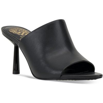 Женские черные кожаные нарядные туфли-лодочки Vince Camuto среднего размера (B,M) BHFO 2877
