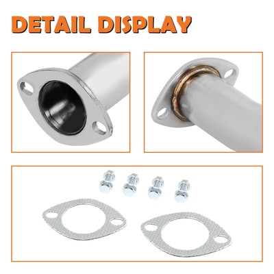 For 03-09 350Z/G35 Coupe Dual 4.5" Burnt Tip Muffler Axle Cat Back Exhaust Kit