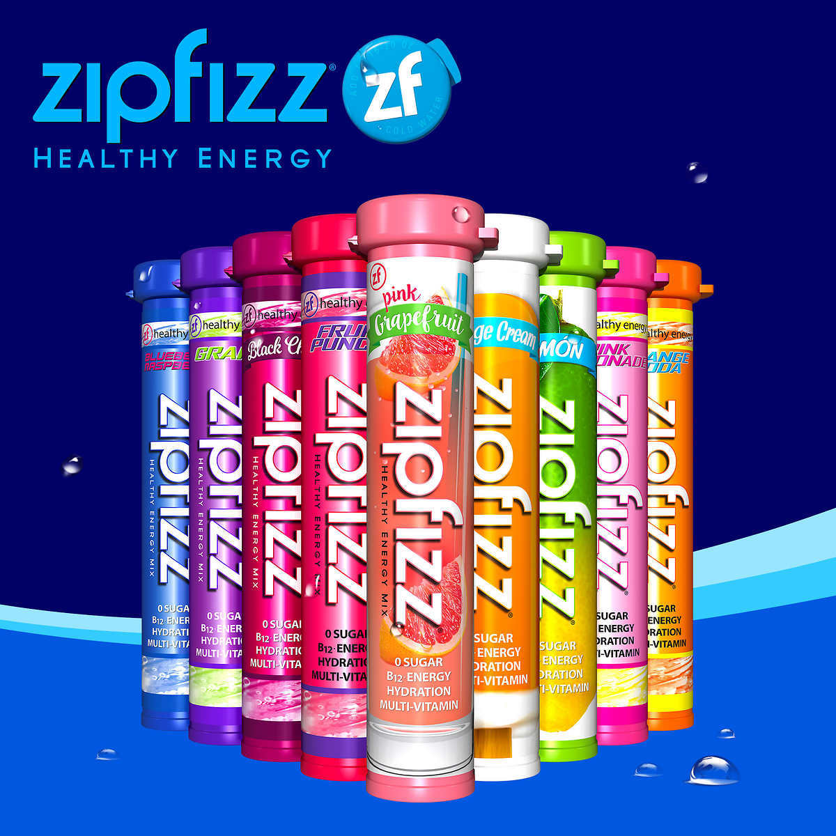 Zipfizz Healthy Energy Drink Mix 30 Tubes (Select Flavors