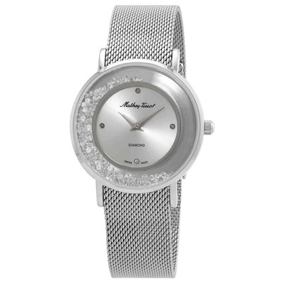 Mathey-Tissot Electra Quartz Женские часы с серебряным циферблатом и бриллиантами D983SAI