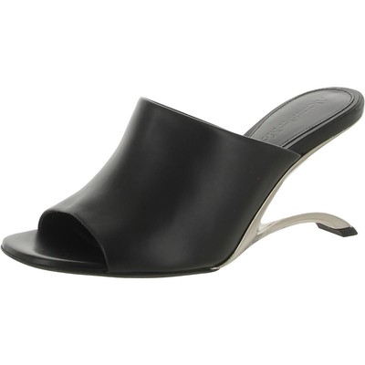 Pre-owned Alexander Mcqueen Womens Leather Mules Shoes Bhfo 9692 In Black