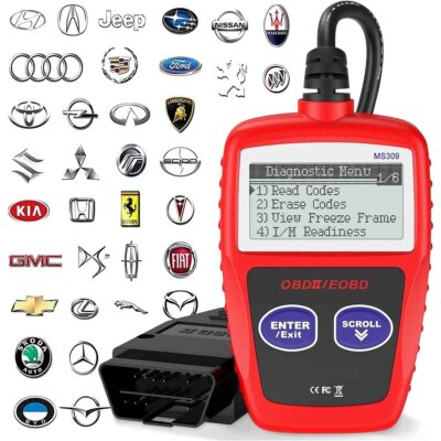 MS309 OBDII OBD2 Universal Car Scanner Fault Code Reader Engine Diagnostic Tool