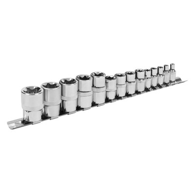 Sealey Siegen S01265 TRX-Star* Socket Set 14pc 1/4'', 3/8'' & 1/2''Sq Drive E4-E24