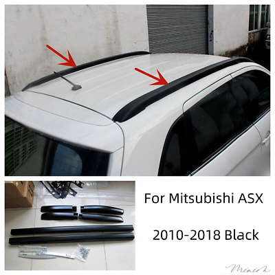 For 10 18 Mitsubishi ASX RVR Outlander Sport Black Roof Rack Rails Bars Luggage