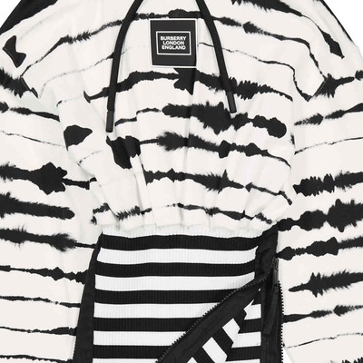 Pre-owned Burberry Watercolour Print Reconstructed Cotton Hoodie, Size X-small In White