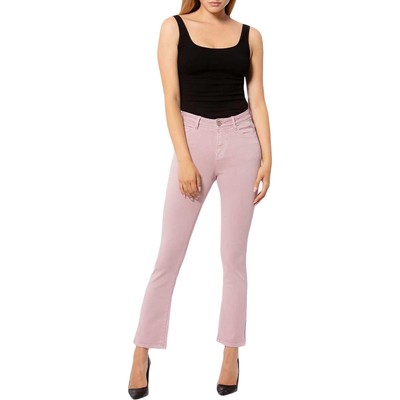 Джинсы Lola Jeans Женские Kate Rose Розовые джинсы с высокой посадкой и прямыми штанинами 0 26 BHFO 4691