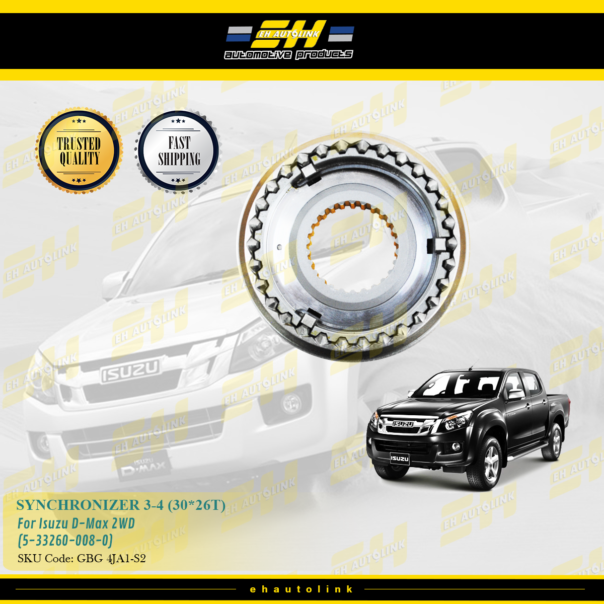 ISUZU DMAX 2WD SYNCHRONIZER 3-4 (30*26T) (5-33260-008-0) | eBay