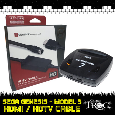 SEGA Genesis Model 3 - HDMI HDTV Cable 720p Resolution High Definition Smart TVs