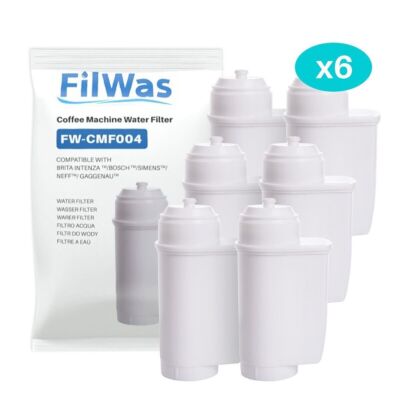 6 x Wasserfilter passend für Siemens EQ3-EQ.9 plus EQ.300 EQ.500 iQ700