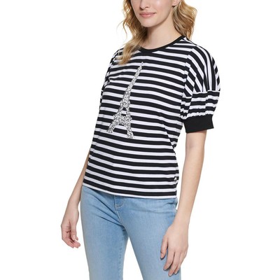 

Karl Lagerfeld Paris Женская рубашка в полоску с Эйфелевой башней BHFO 7027