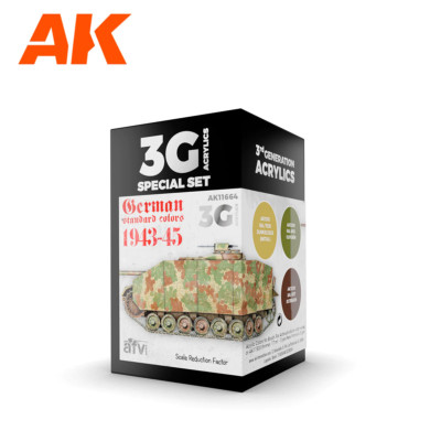 AK Interactive 3rd Gen Acrylic AK11664 German Standard Colors 1943-1945