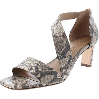 

Женские туфли Bernardo Camille Taupe из кожи на блочном каблуке 6, средний (B,M) BHFO 3655, Beige printed snake, Camille