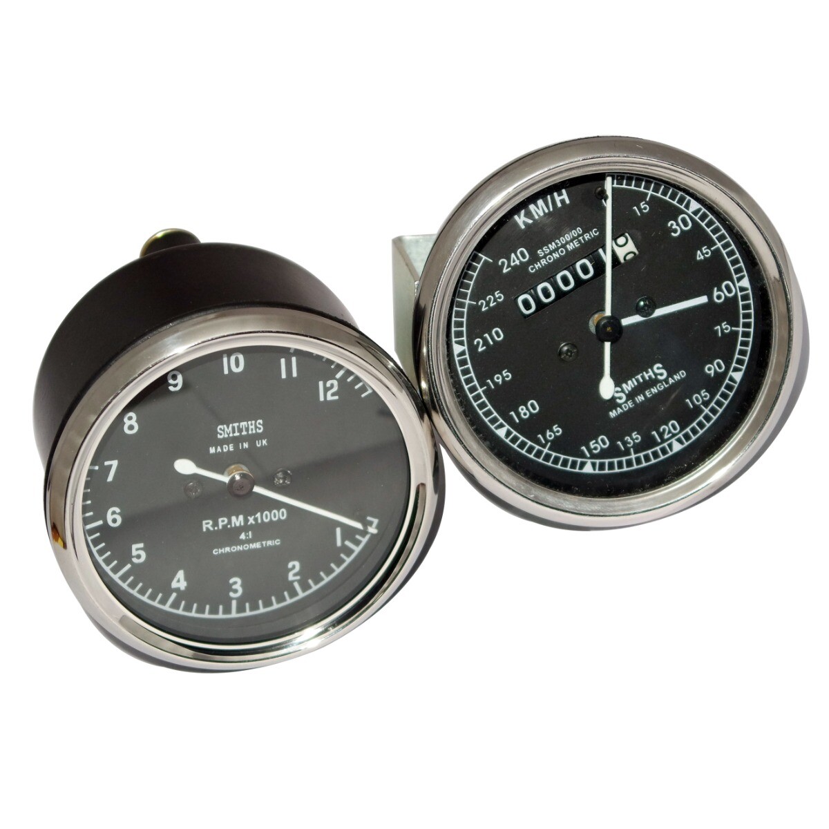 Smiths Replica Speedo 240 KMPH Speedometer RPM Meter Set BSA Vincent Ariel   