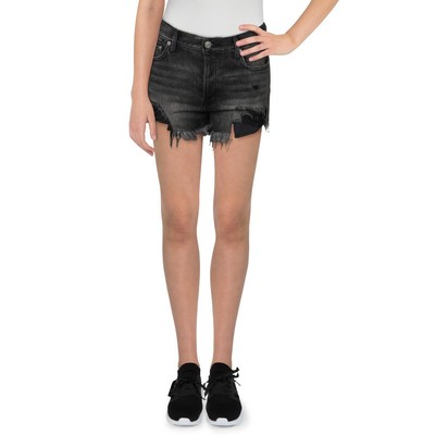 

Женские черные джинсовые шорты Free People LOVING GOOD VIBRATIONS  BHFO 4358, Sulphor black, LOVING GOOD VIBRATIONS