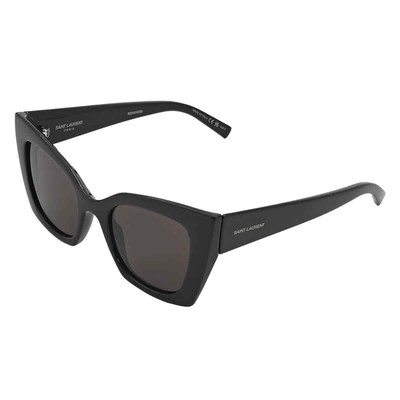 Pre-owned Saint Laurent Black Cat Eye Ladies Sunglasses Sl 552 001 51 Sl 552 001 51