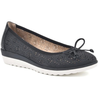 

Женские туфли на танкетке Supise цвета слоновой кости White Mountain, 7 средних (B,M) BHFO 5452, Black smooth, Supise