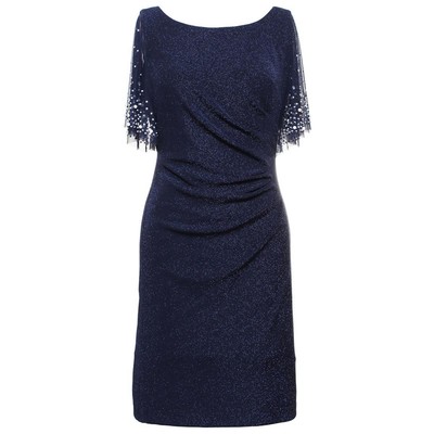 Женское темно-синее коктейльное и вечернее платье Alex Evenings Plus 22W BHFO 8263