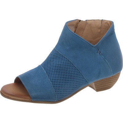 Miz Mooz/ женские кожаные туфли на блочном каблуке из кожи Клермон с открытым носком BHFO 5492