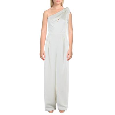 

Женский атласный комбинезон с широкими штанинами Amsale, вечерний BHFO 7409, Цвет слоновой кости