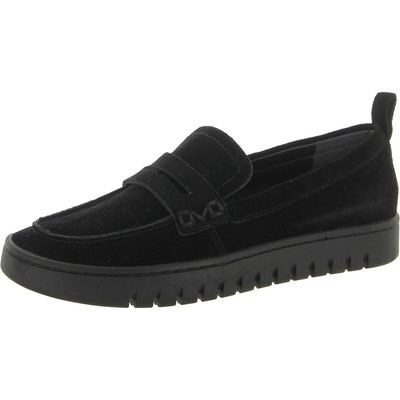 Женские мокасины без шнуровки из черной замши Vionic Womens Uptown шириной 10 см (C, D, W) BHFO 3136