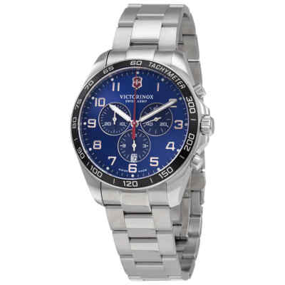 Мужские часы Victorinox FieldForce Classic с хронографом и синим циферблатом 241901