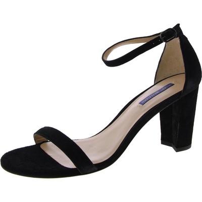 Женские черные нарядные туфли Stuart Weitzman с открытым носком, размер 11, средний (B, M), BHFO 8319