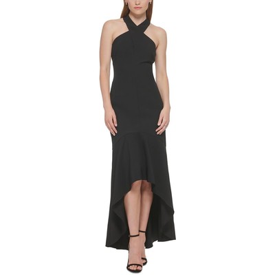 Женское черное макси-платье Vince Camuto в деловом стиле крест-накрест на бретелях 6 BHFO 2634