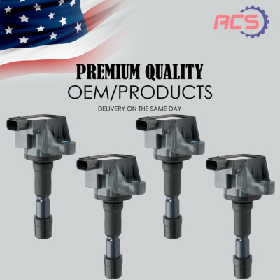 New 4X Ignition Coil OEM for 2009-2016 Honda Fit CR-Z L4 1.5L 30520RB0003 UF626