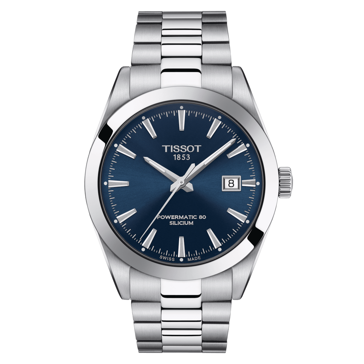 Pre-owned Tissot Gentleman Powermatic 80 Silicium Watch T127.407.11.041.00