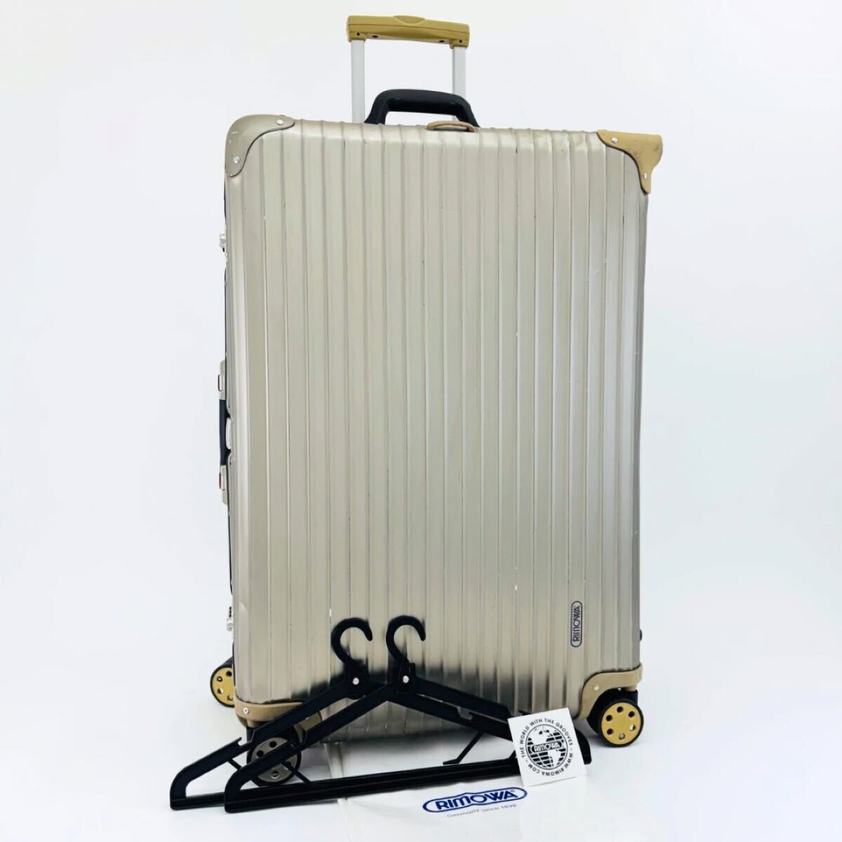 RIMOWA Topas 98L 4-Wheel TSA Lock Titanium Gold XL Aluminum
