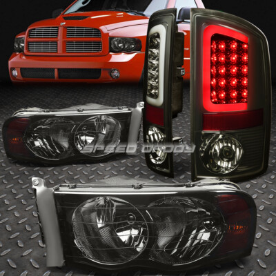 ДЫМЧАТАЯ ФАРА + ЯНТАРНЫЙ УГОЛОК + ДЫМЧАТЫЙ ХРОМИРОВАННЫЙ 3D СВЕТОДИОДНЫЙ ЗАДНИЙ СТОП-СИГНАЛ ДЛЯ 02-05 RAM