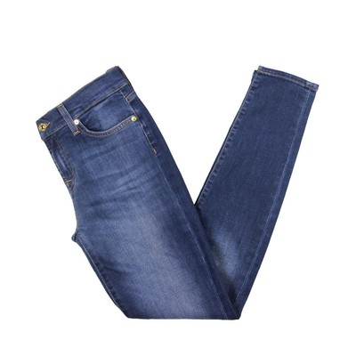 7 For All Mankind Женские синие джинсовые стрейчевые джинсы-скинни средней посадки 29 BHFO 9677