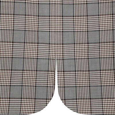 Pre-owned Burberry Check Wool Scalloped Hem Pencil Skirt In Multicolor