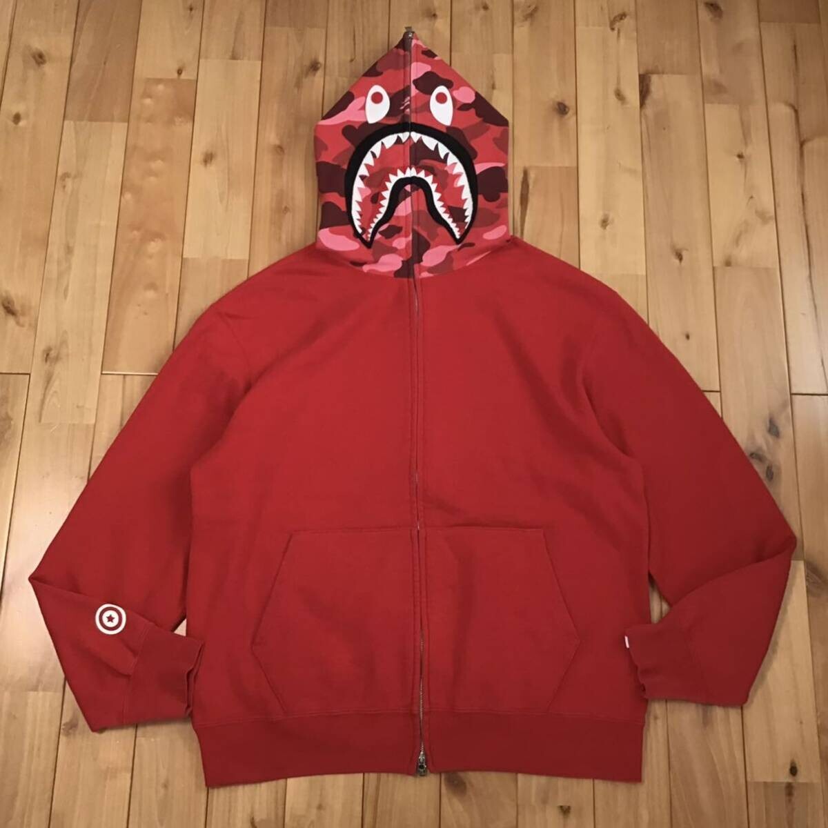 Aoyama limited BAPE Pharrell camo shark full zip hoodie A